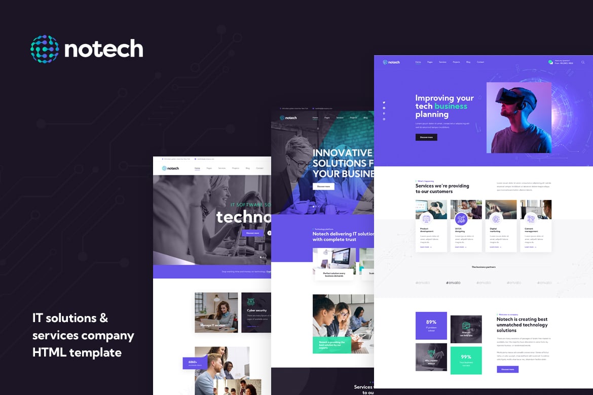 Notech - Template Website Solusi & Layanan IT Modern