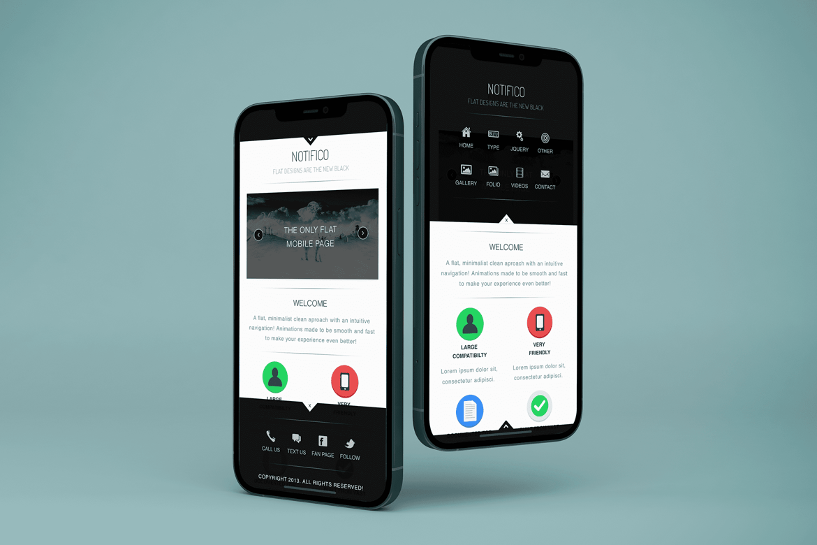 Notifico | Template Website Mobile yang Inovatif