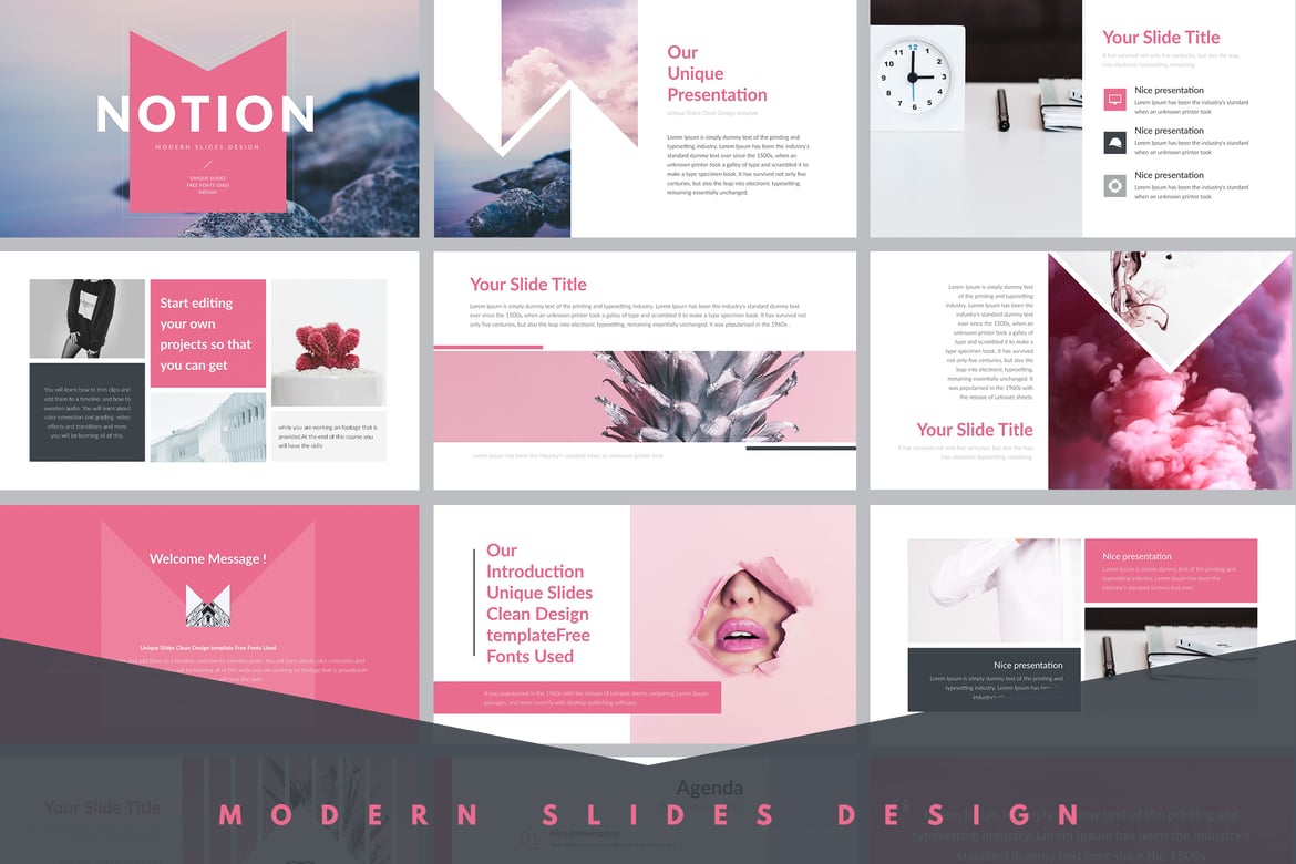 Template PowerPoint Kreatif dan Sederhana - NOTION