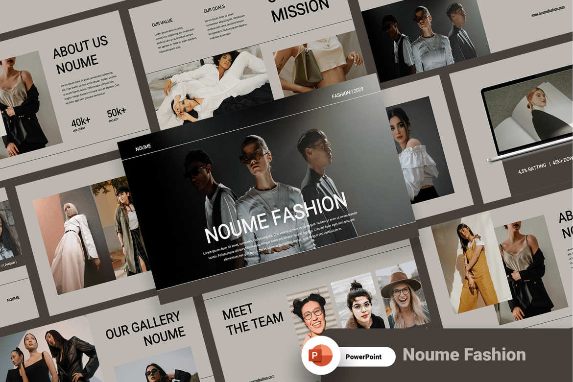 Noume - Template Presentasi Fashion yang Menarik