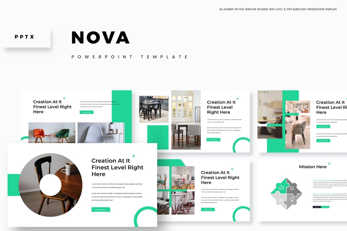 Template Presentasi PowerPoint Nova - Solusi Visual Kreatif Anda