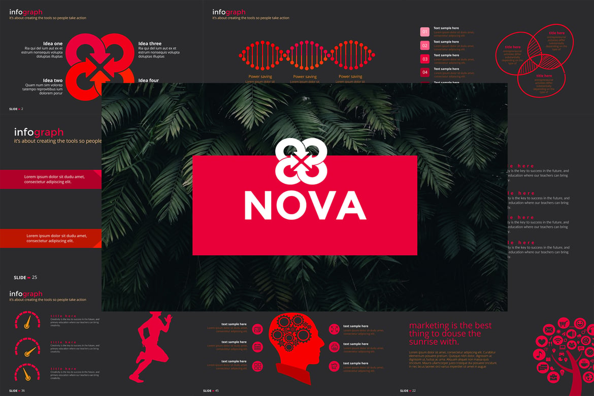 Template Powerpoint NOVA yang Kreatif dan Profesional