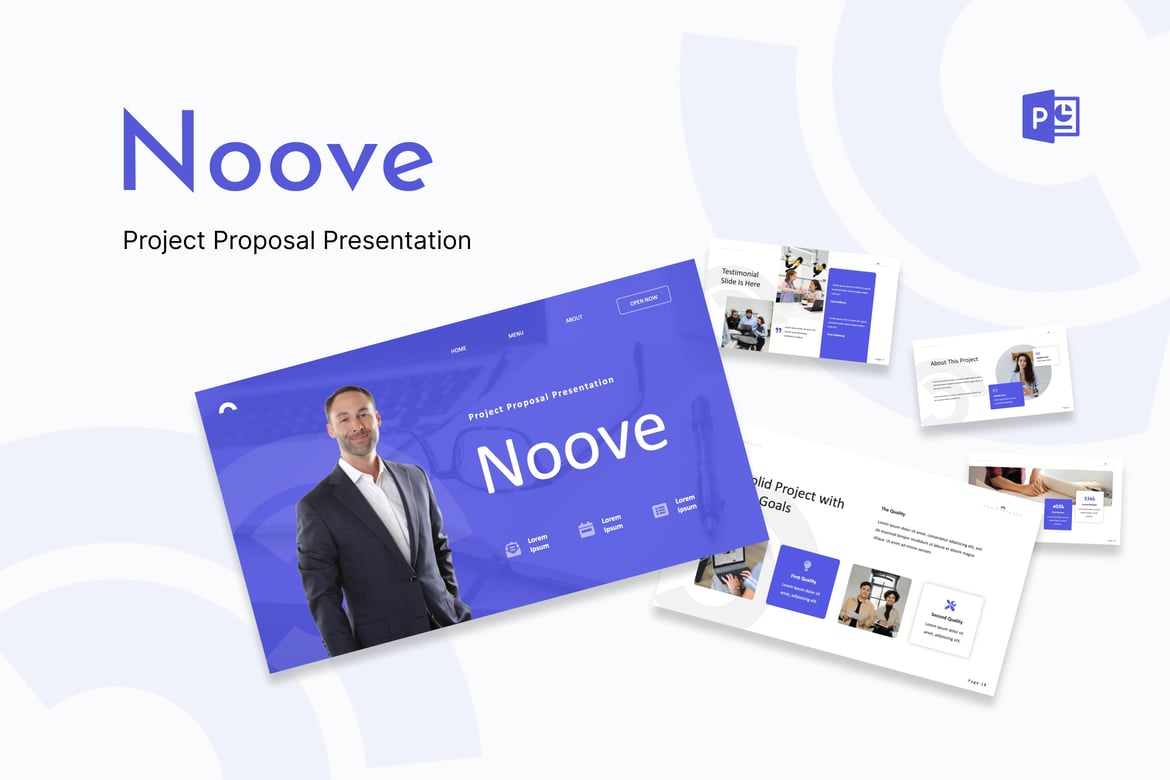 Template PowerPoint Nove - Presentasi Proposal Proyek yang Menarik