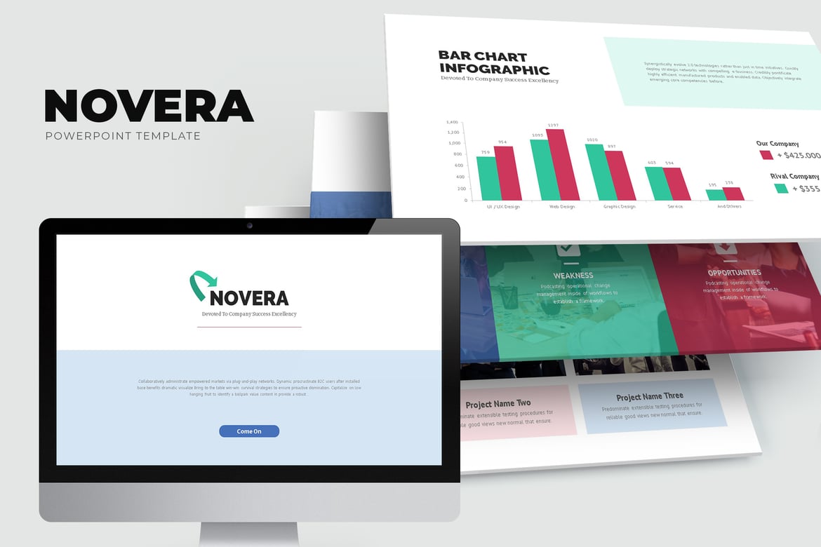 Novera: Template Presentasi PowerPoint untuk Bisnis Korporat yang Menarik