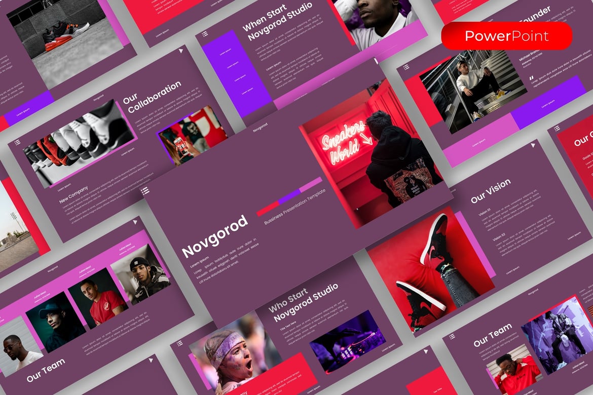 Template PowerPoint Novgorod - Solusi Presentasi Bisnis Anda