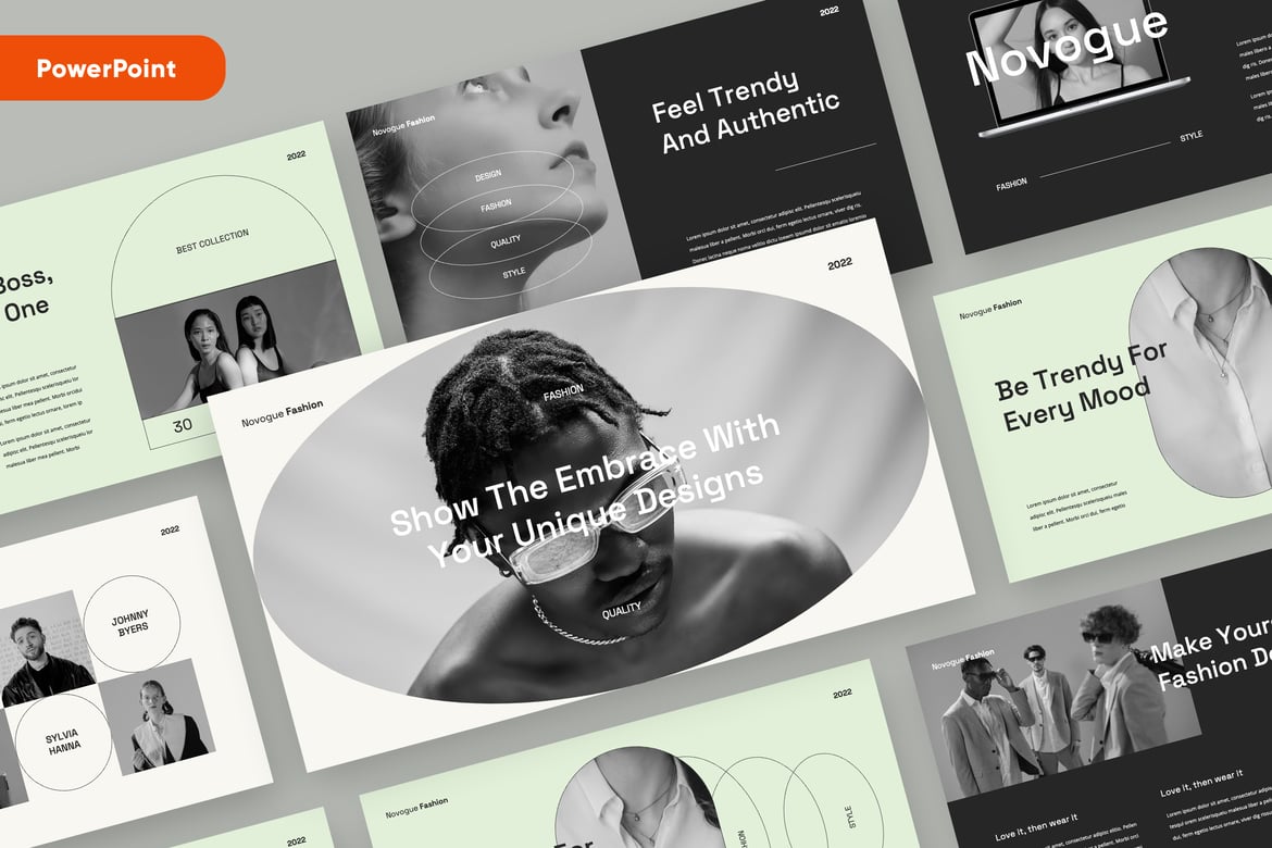 Template Presentasi PowerPoint NOVOGUE - Solusi Kreatif untuk Bisnis Anda
