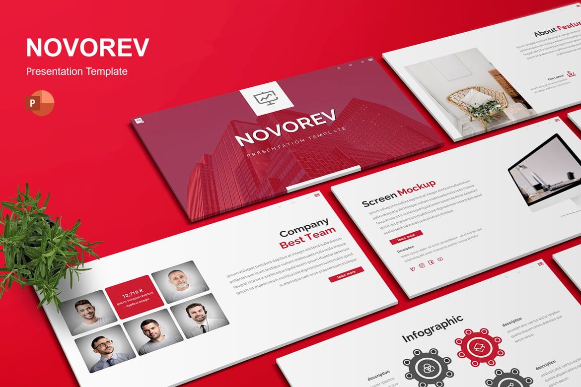 Template PowerPoint Novorev - Solusi Presentasi Profesional Anda