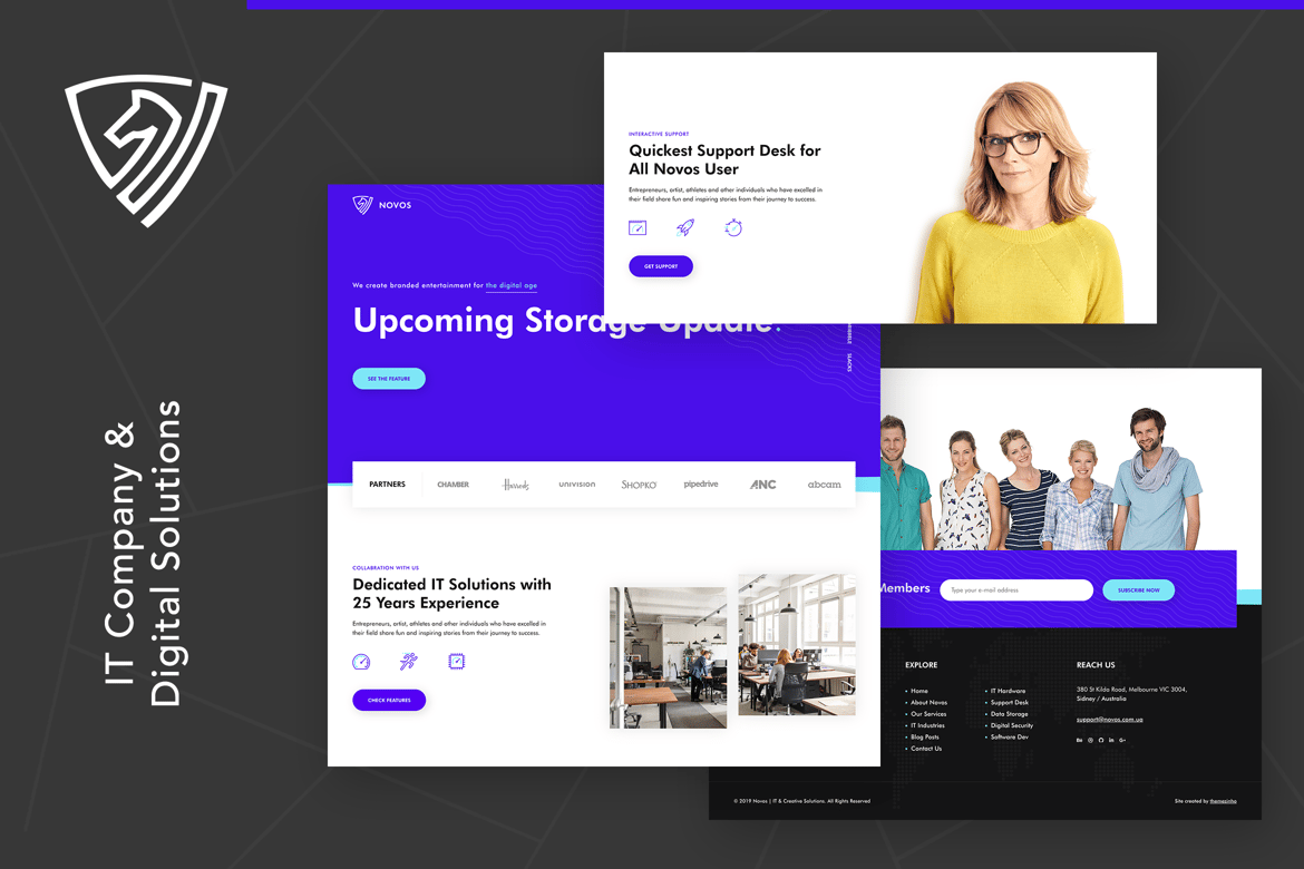 Novos | Tema WordPress Solusi Digital untuk Perusahaan IT