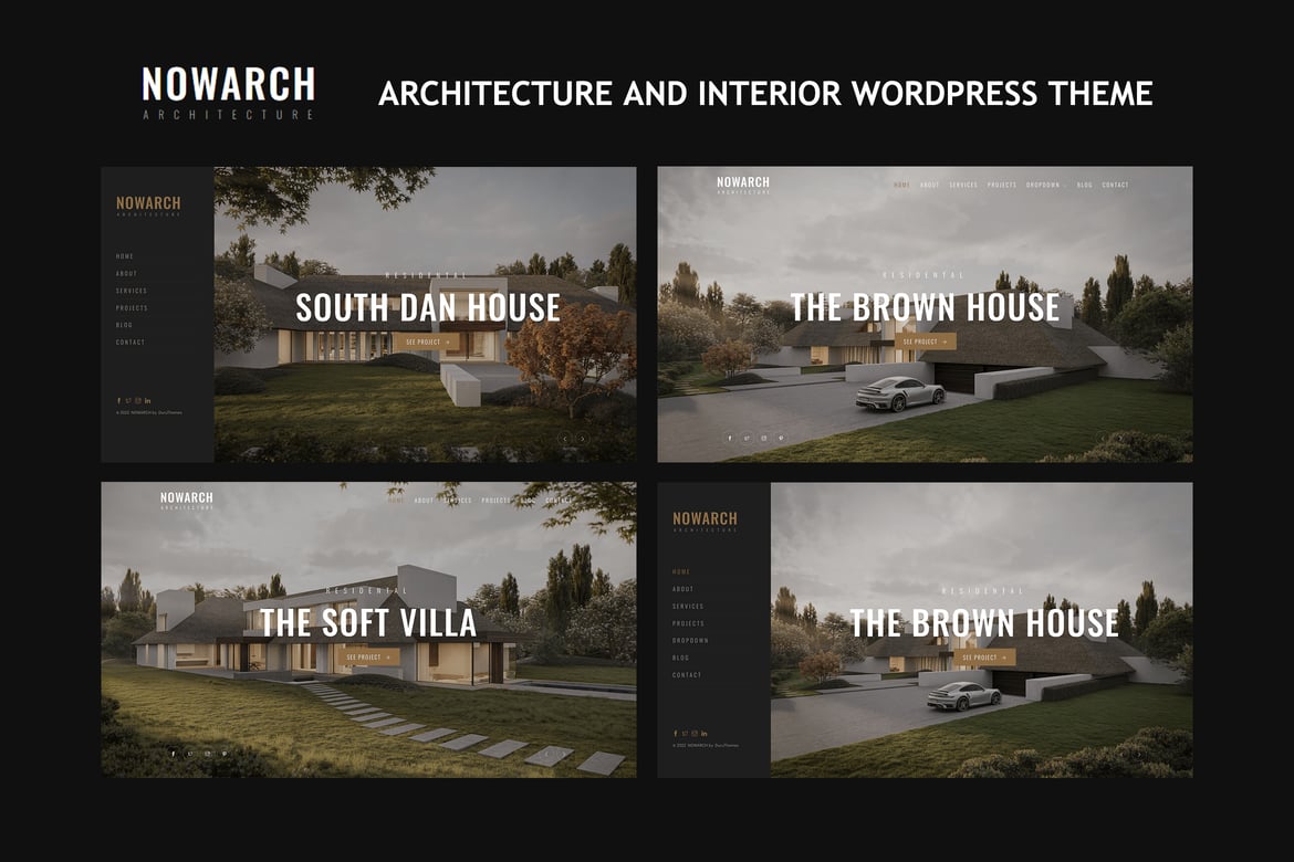 NOWARCH - Tema WordPress Arsitektur dan Interior Modern