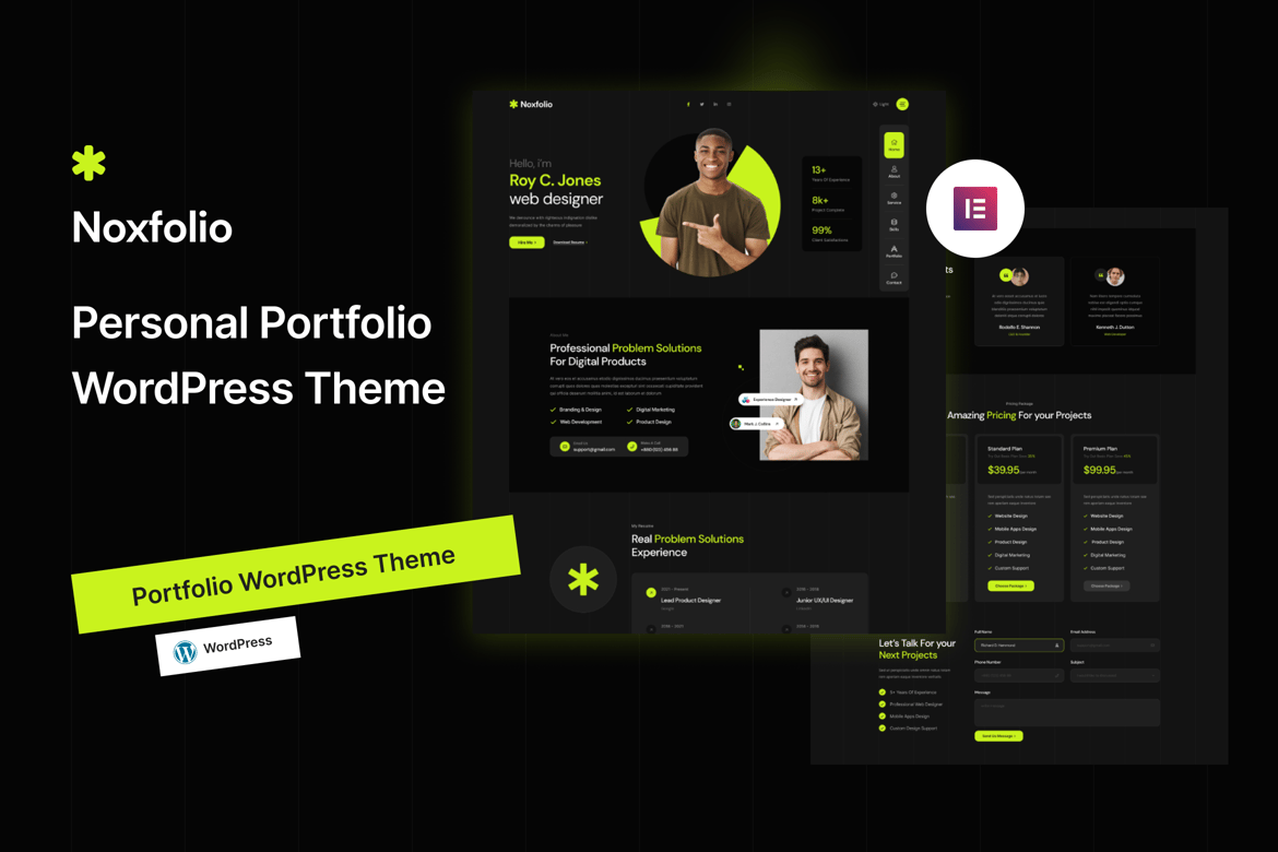 Noxfolio - Tema WordPress Portofolio dan Resume yang Kreatif dan Unik