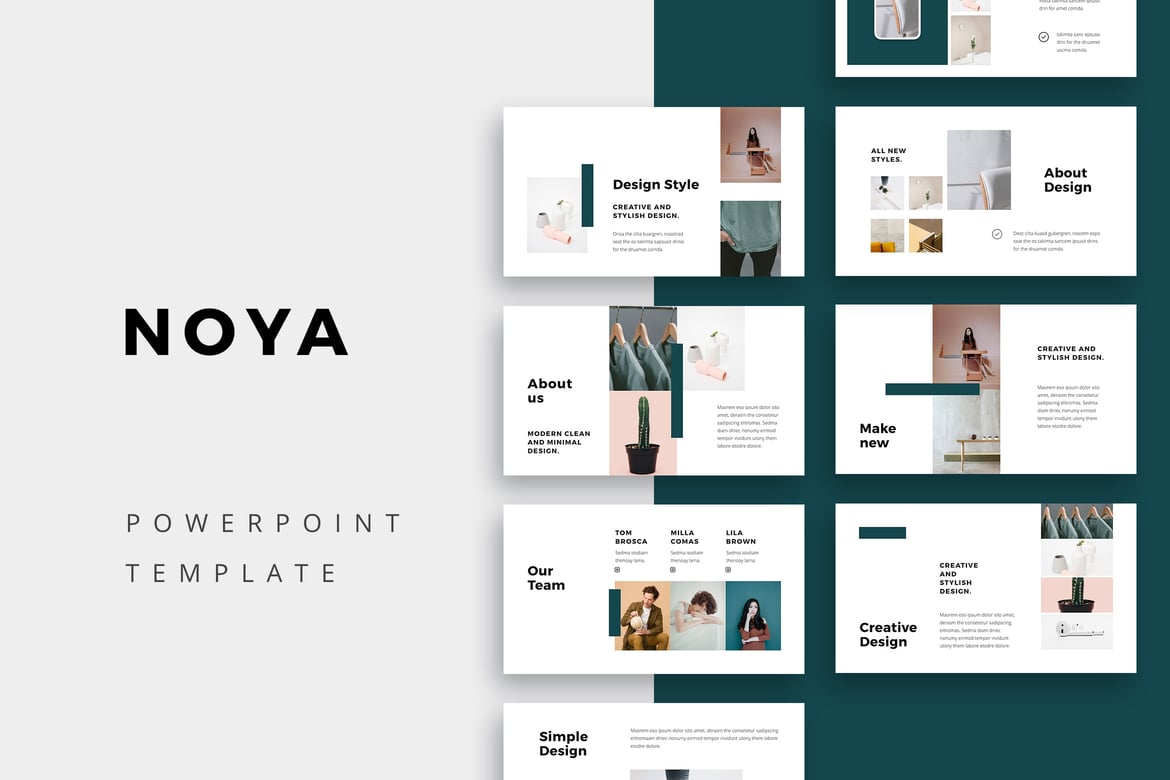 NOYA - Template Presentasi Powerpoint yang Kreatif dan Stylish