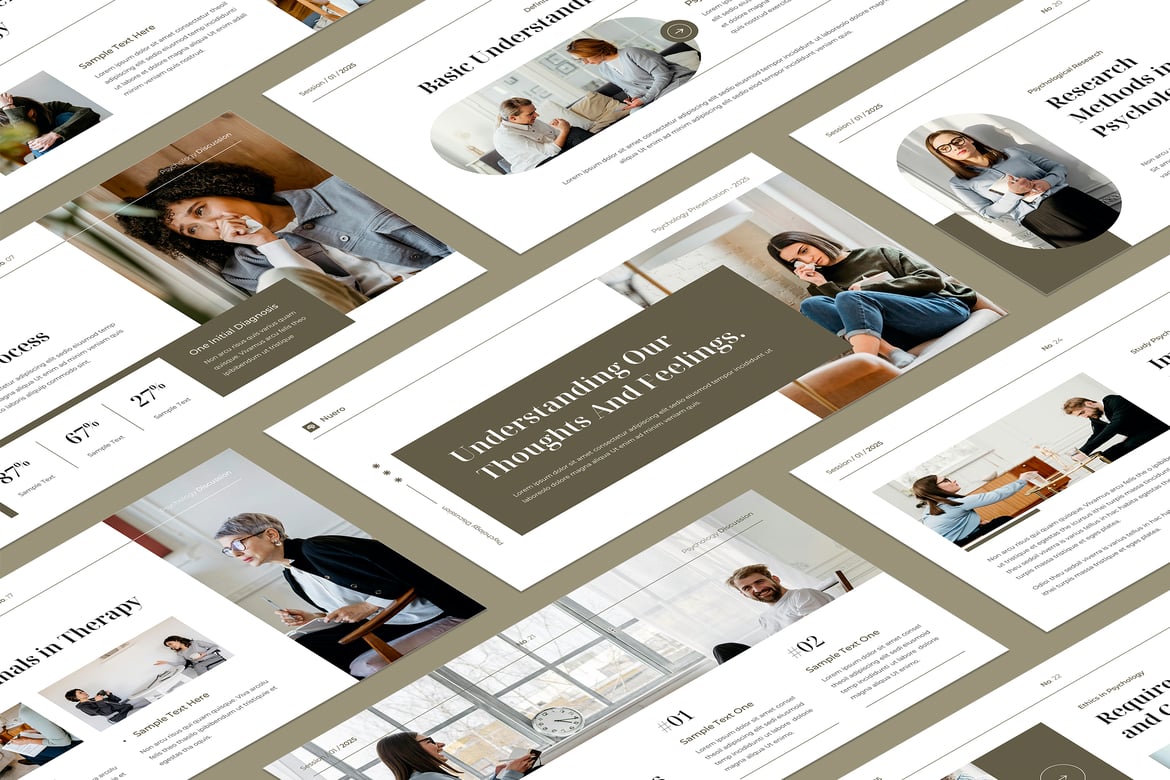 Template Presentasi Psikologi Nuero - PowerPoint yang Modern dan Elegan