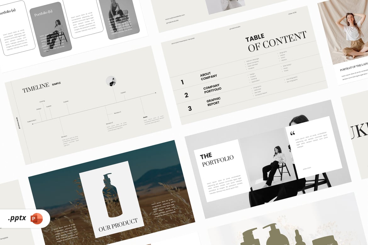 Nukene - Template Presentasi PowerPoint Modern dan Profesional