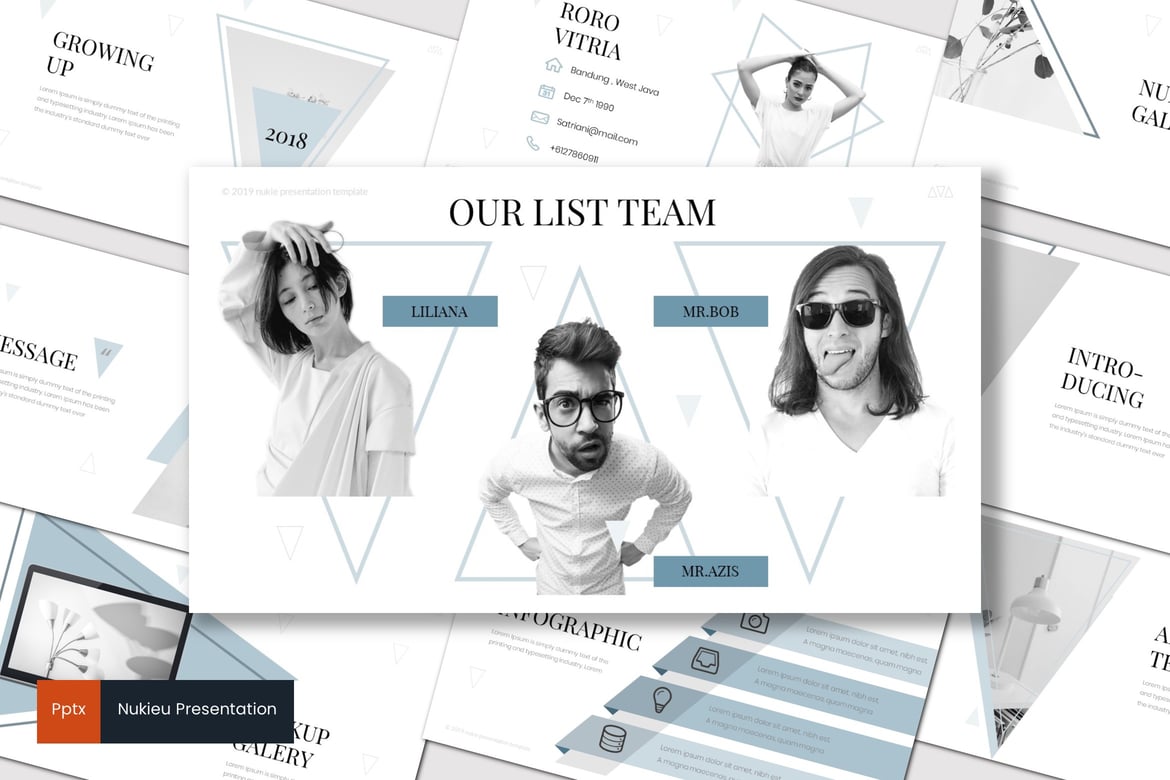 Nukie - Template Presentasi PowerPoint Kreatif dan Minimalis