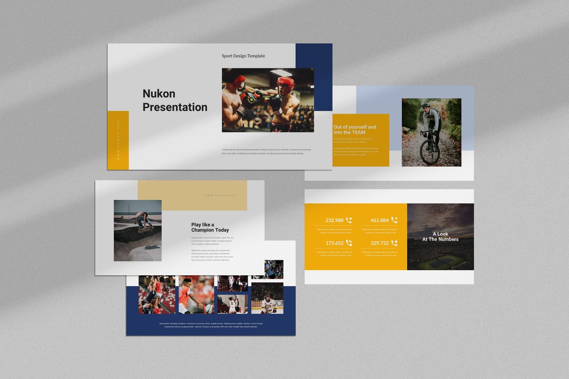 Nukon: Template Powerpoint Olahraga yang Menarik