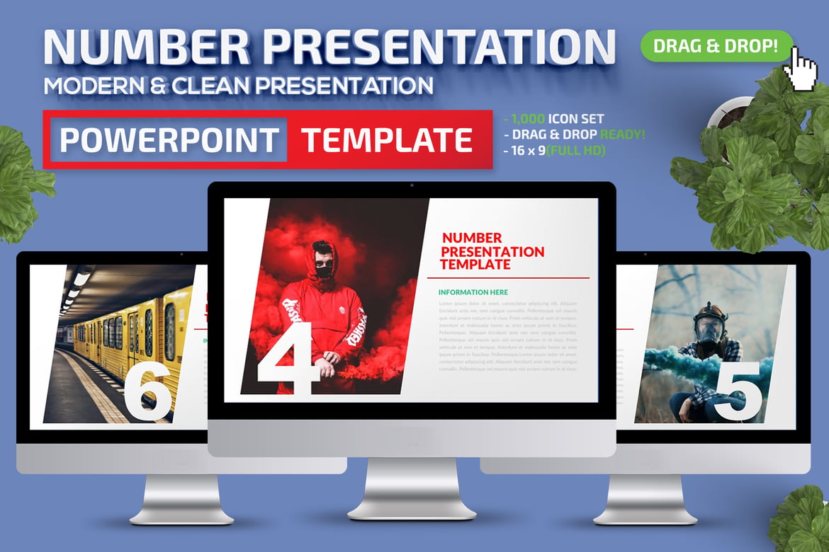 Template Presentasi PowerPoint Angka yang Menarik dan Interaktif