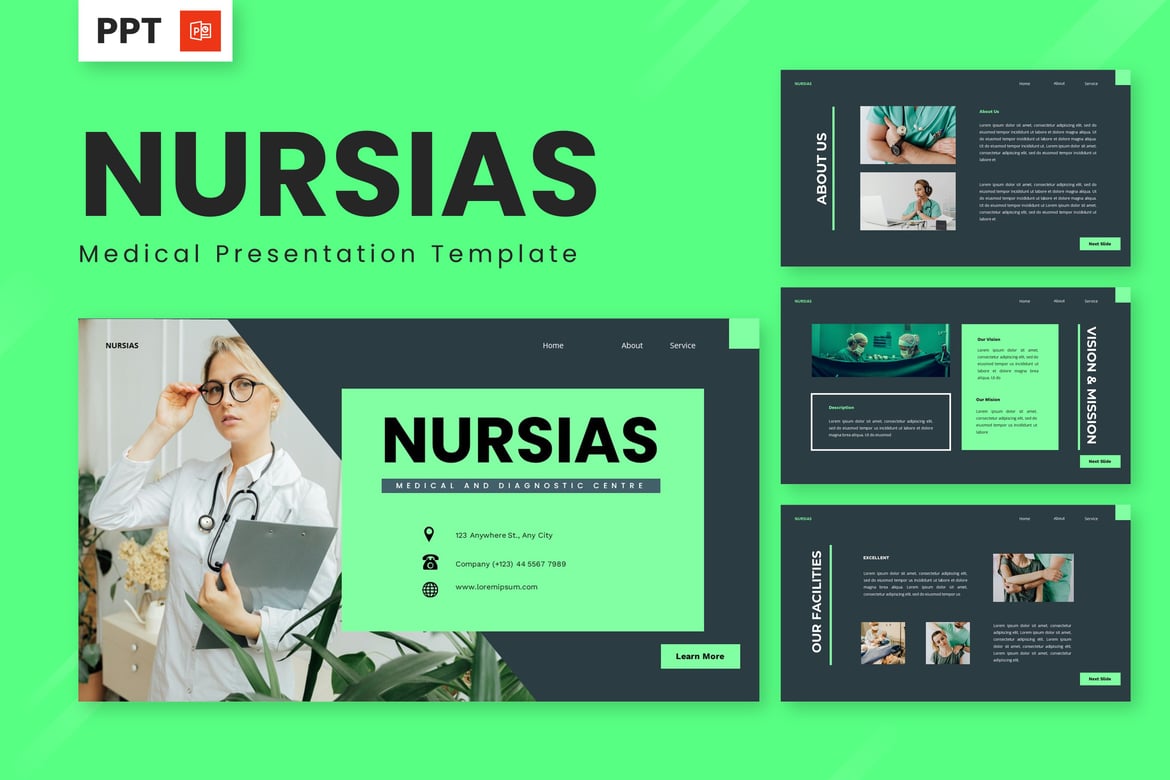 Nursias - Template Powerpoint Medis yang Menarik