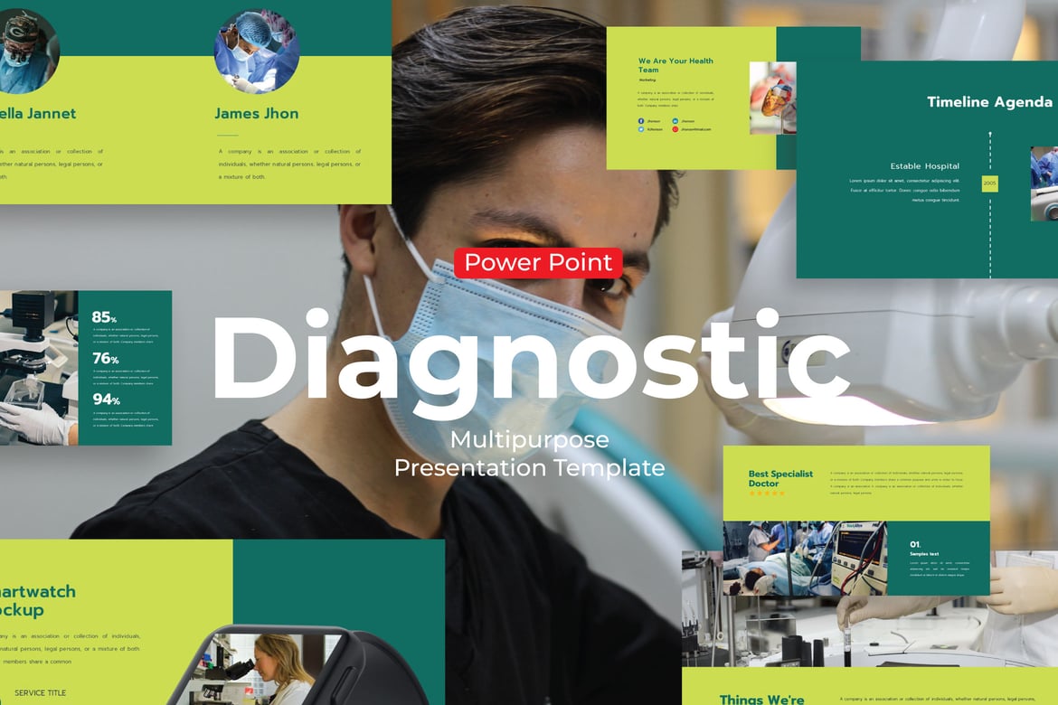 Template PowerPoint Diagnostik Keperawatan yang Menarik