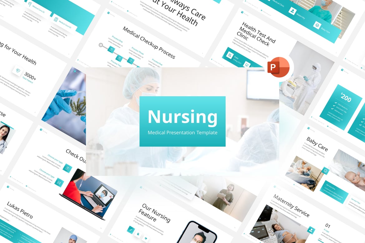 Template PowerPoint Medis Keperawatan Modern