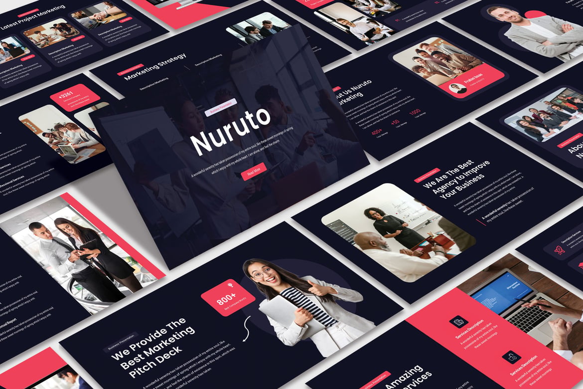 Template PowerPoint Nuruto yang Modern dan Kreatif