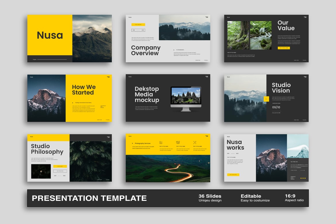 Template PowerPoint Nusa - Denver yang Menarik dan Profesional