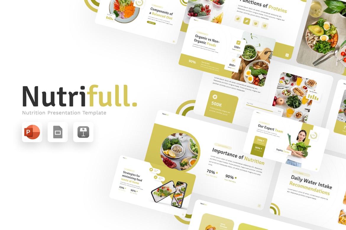 Nutrifull - Template Presentasi Powerpoint Makanan yang Kreatif dan Elegan