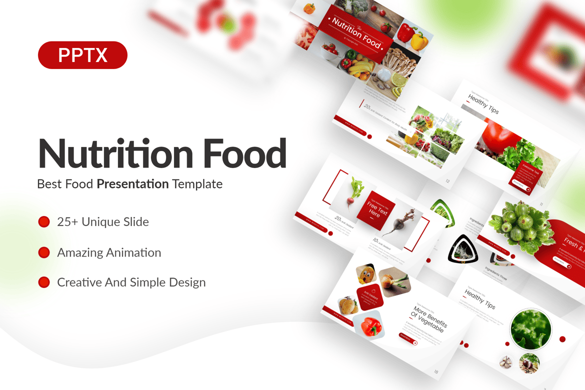 Template Powerpoint Presentasi Nutrisi yang Menarik dan Profesional
