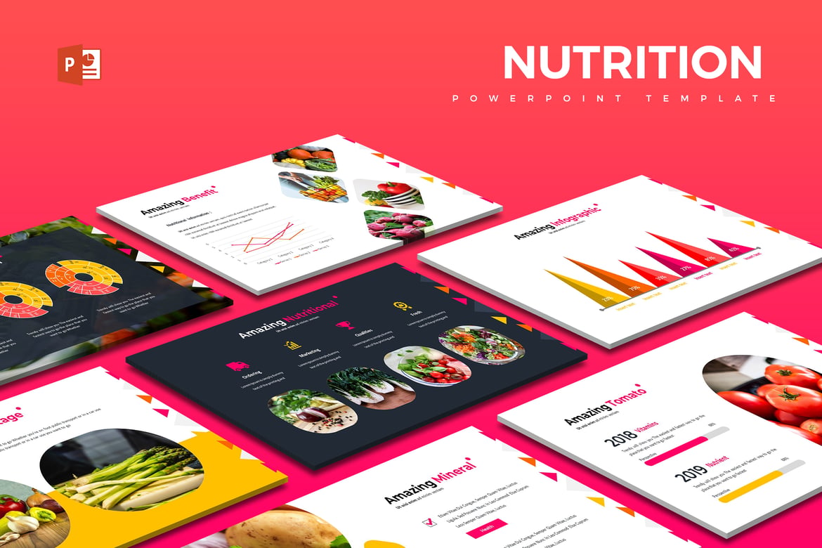 Template PowerPoint Nutrisi yang Menarik dan Multifungsi