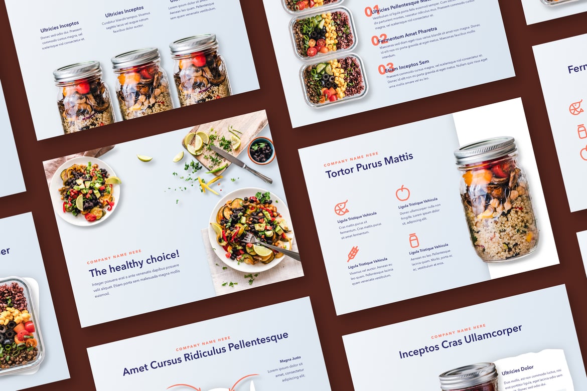 Template PowerPoint Nutritif yang Menarik dan Profesional