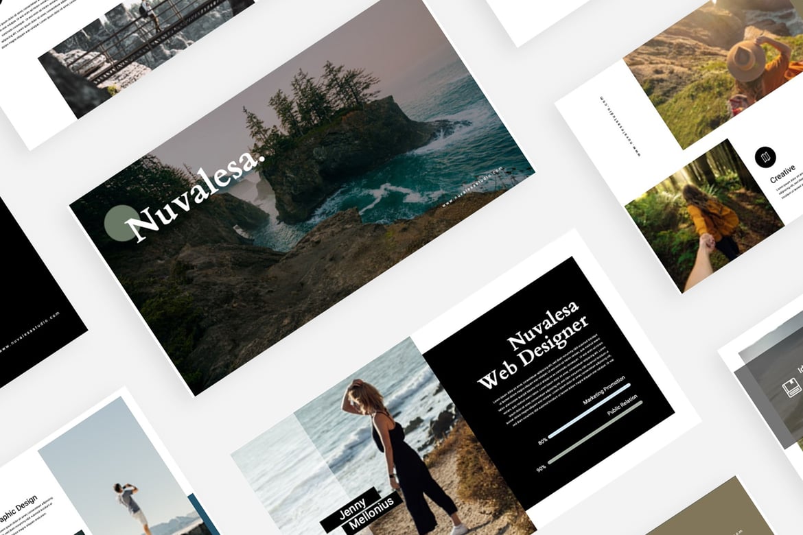 Nuvalesa - Template PowerPoint Modern dan Kreatif