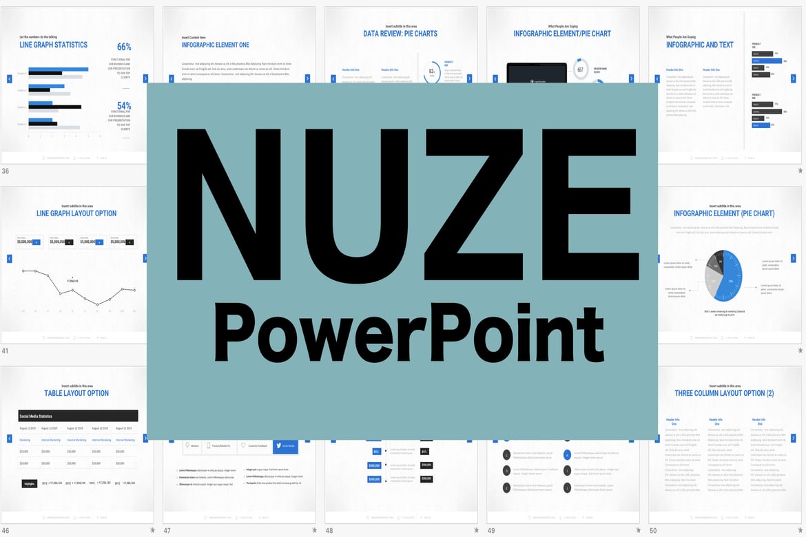 Template Powerpoint NUZE yang Modern dan Menarik