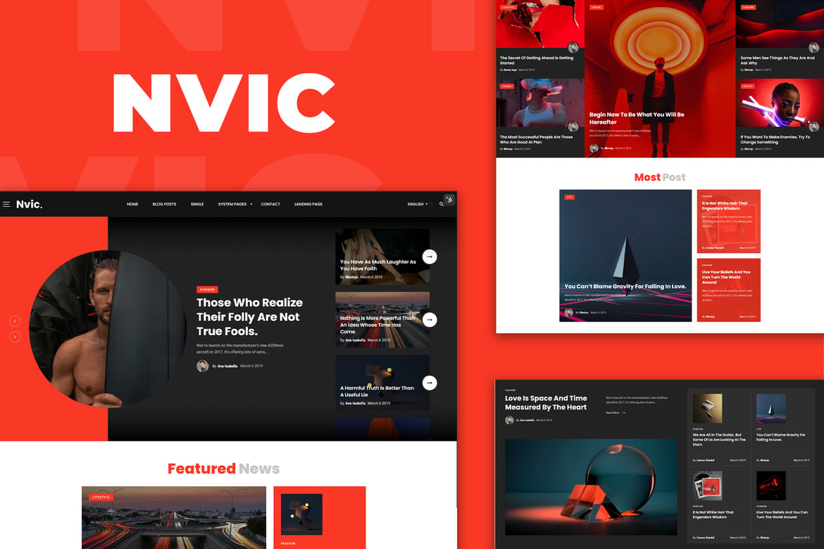 NVIC - Template Website Blog Modern dan Responsif