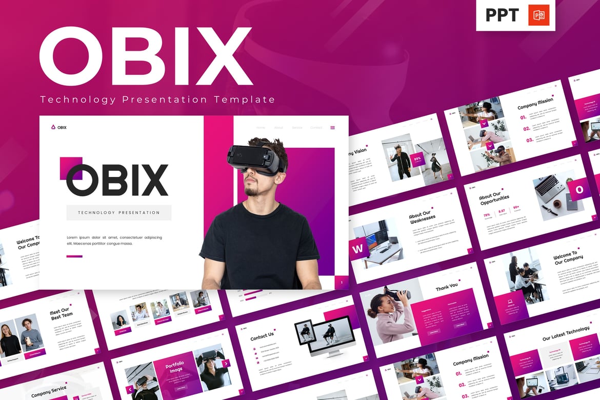 Obix - Template Powerpoint Teknologi Modern