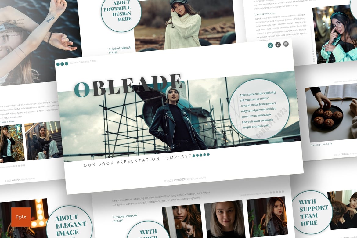 Template Presentasi PowerPoint Obleade - Desain Minimalis dan Kreatif