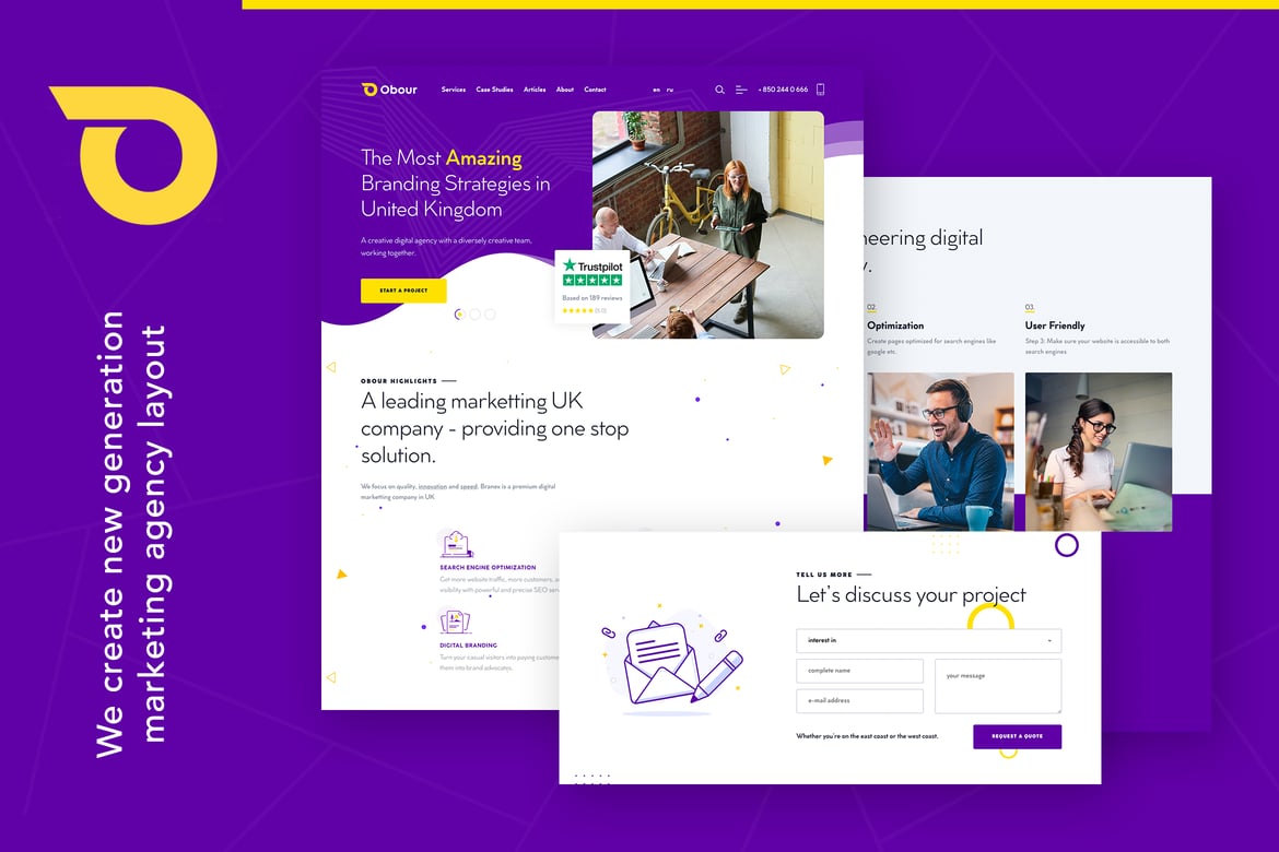 Obour | Tema WordPress untuk Agensi Pemasaran Digital Modern