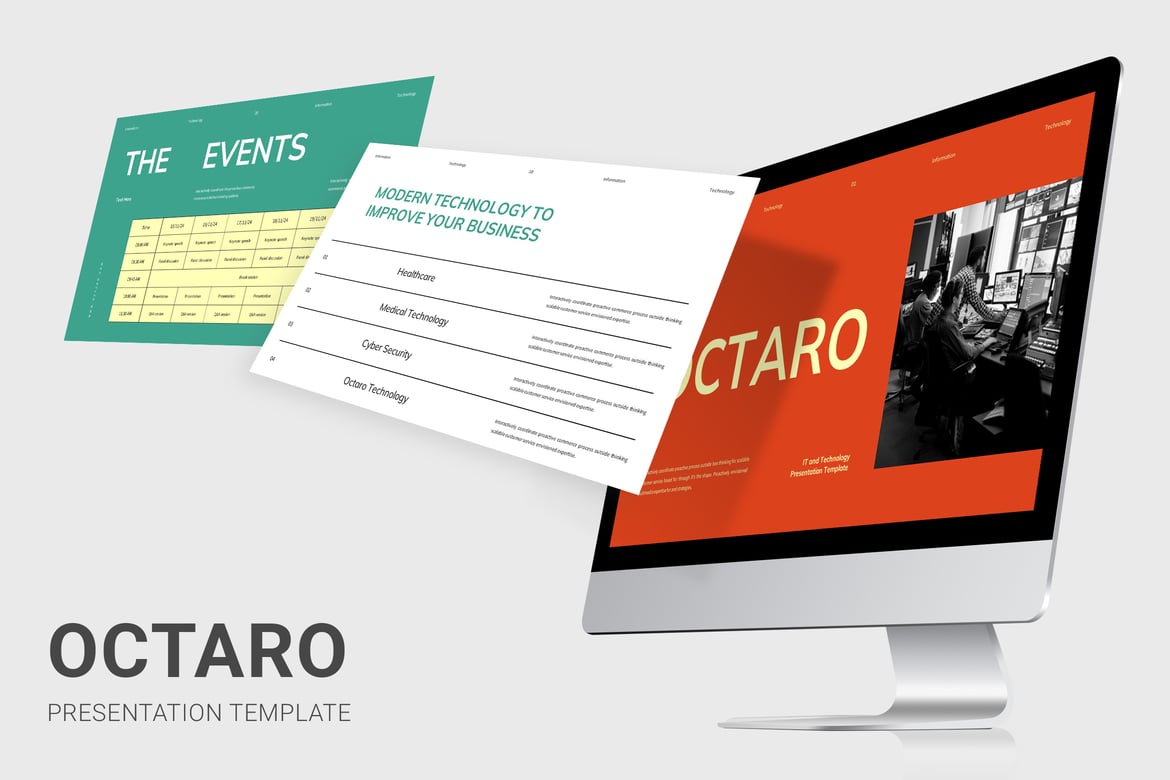 Template Powerpoint Octaro - Solusi Presentasi IT & Teknologi yang Menarik
