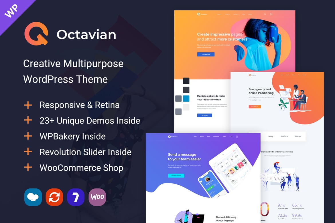 Octavian - Tema WordPress Kreatif dan Serbaguna untuk Semua Kebutuhan