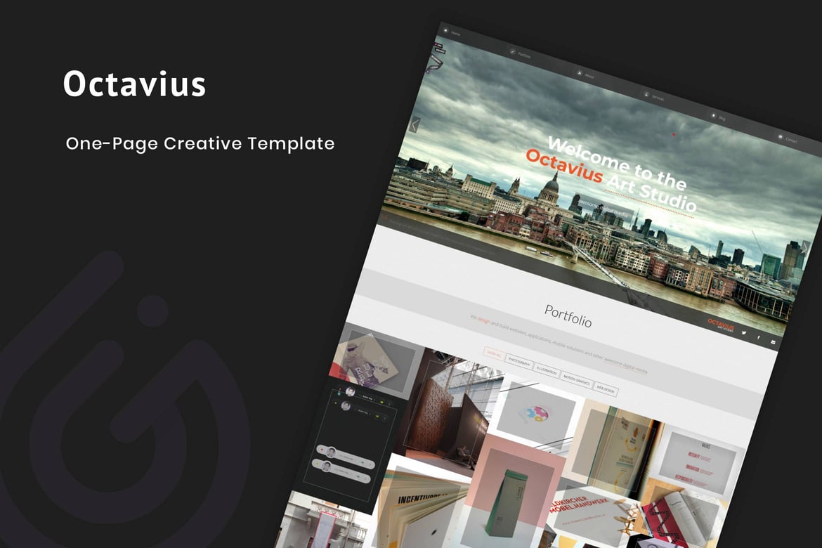 Octavius - Template Web Satu Halaman Responsif yang Menawan