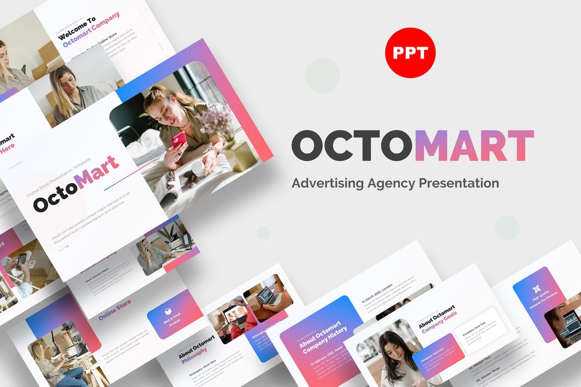 Template PowerPoint Octomart - Solusi Presentasi Kreatif Anda