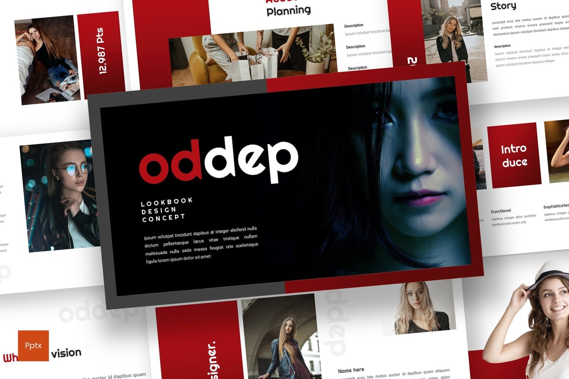 Template Presentasi Powerpoint Oddep - Kreatif dan Minimalis