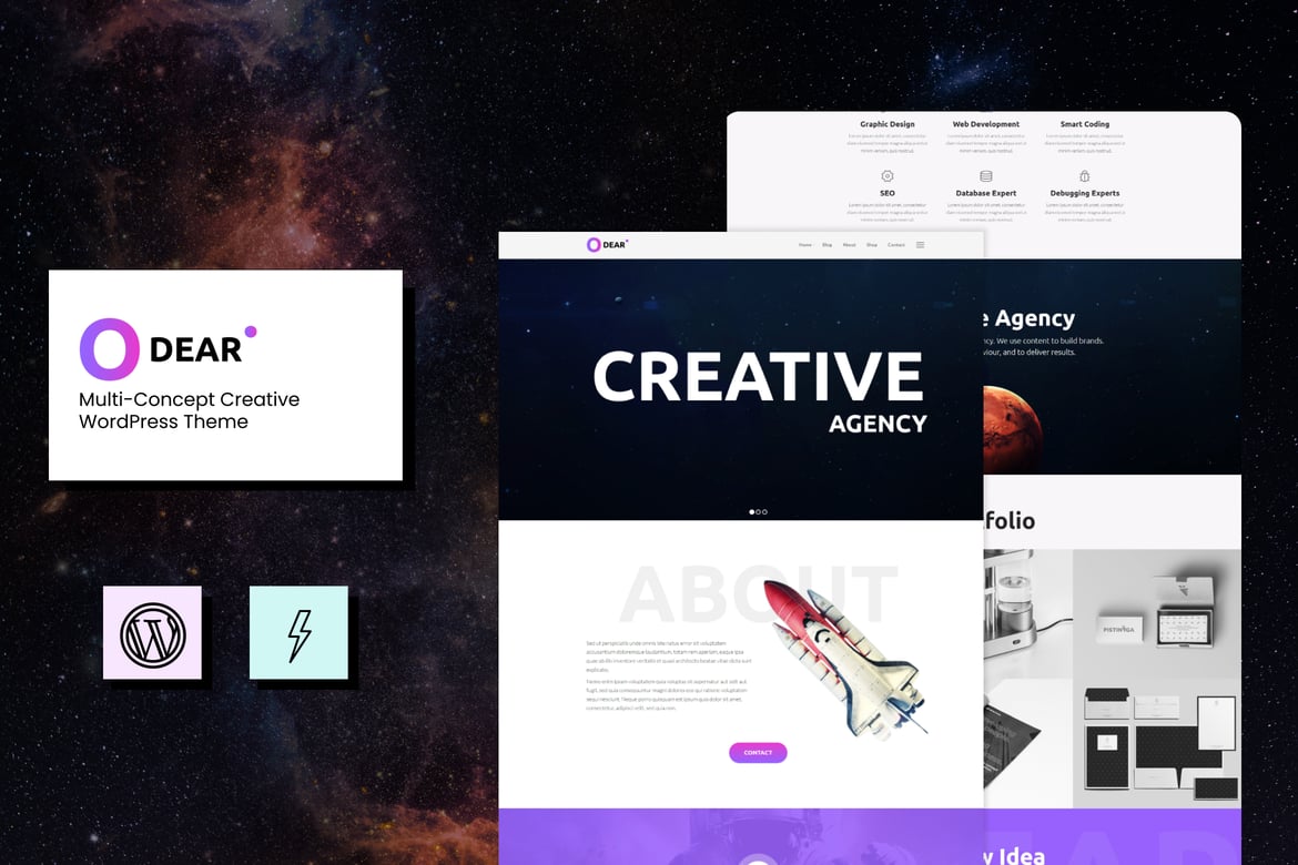 Odear - Tema WordPress Kreatif Multi-Konsep yang Menakjubkan