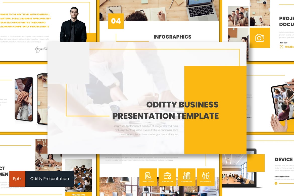 Template Presentasi Powerpoint Oditty - Solusi Kreatif untuk Bisnis Anda