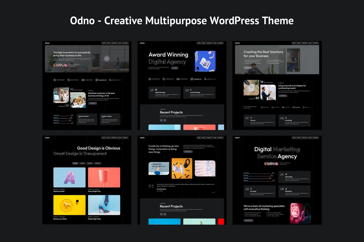 Odno - Tema WordPress Kreatif Serbaguna untuk Semua Kebutuhan