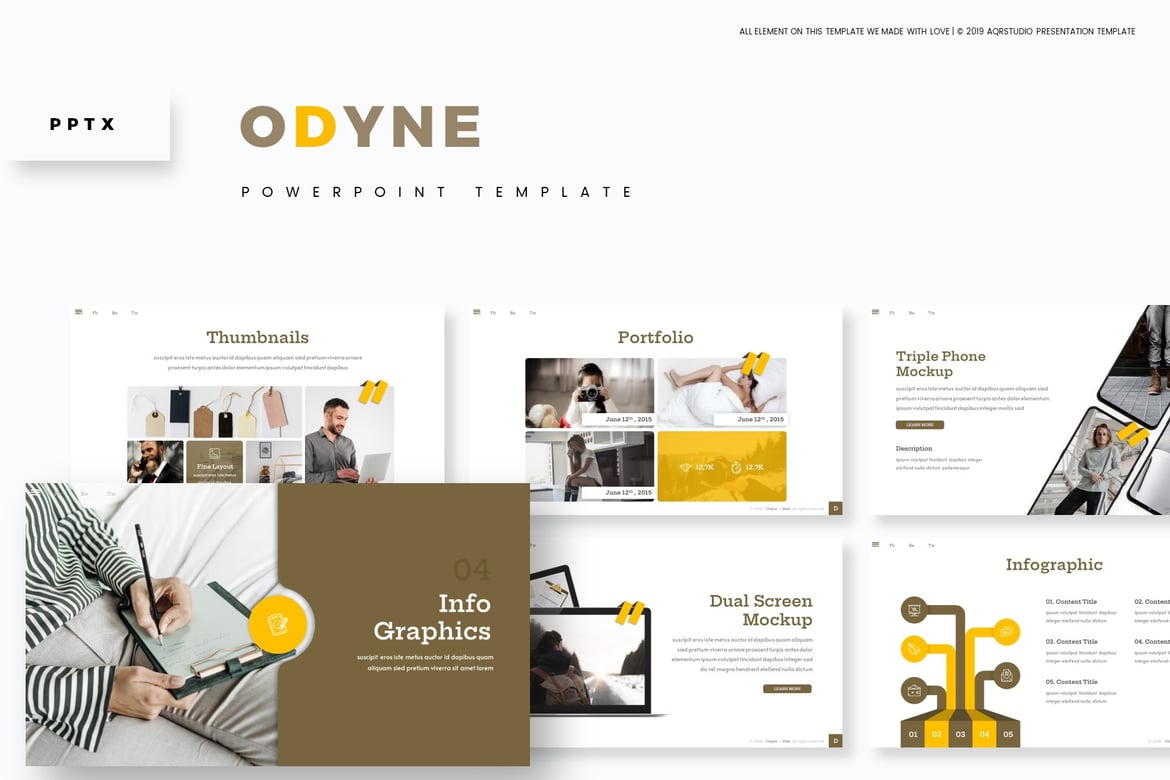Template PowerPoint Odyne - Solusi Presentasi Kreatif