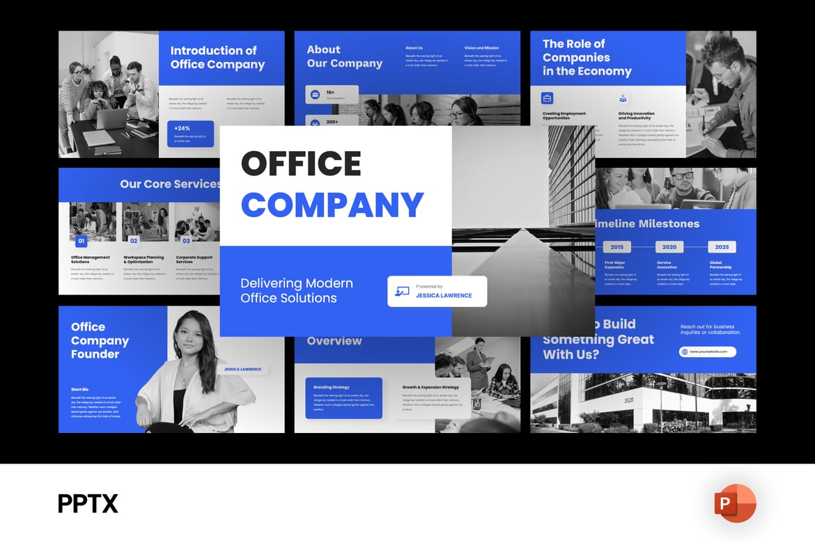 Template Presentasi Powerpoint Perusahaan Modern