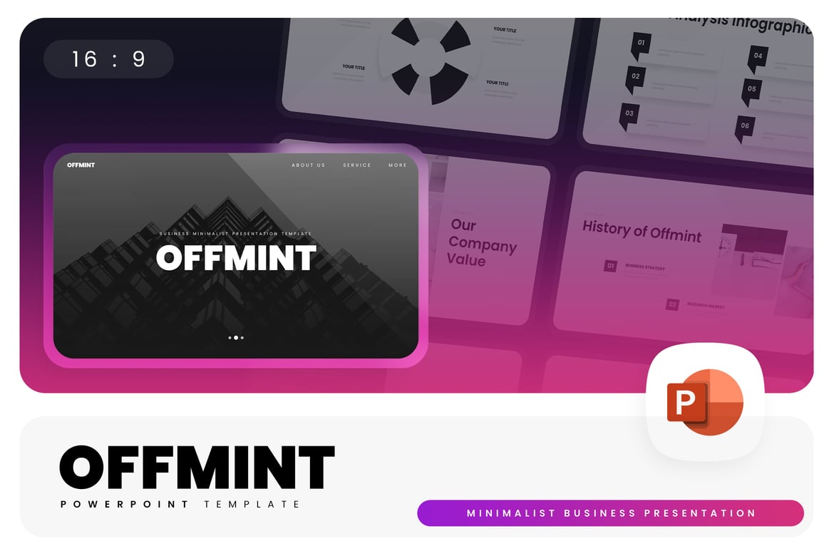 Offmint – Template PowerPoint Bisnis Minimalis yang Menarik