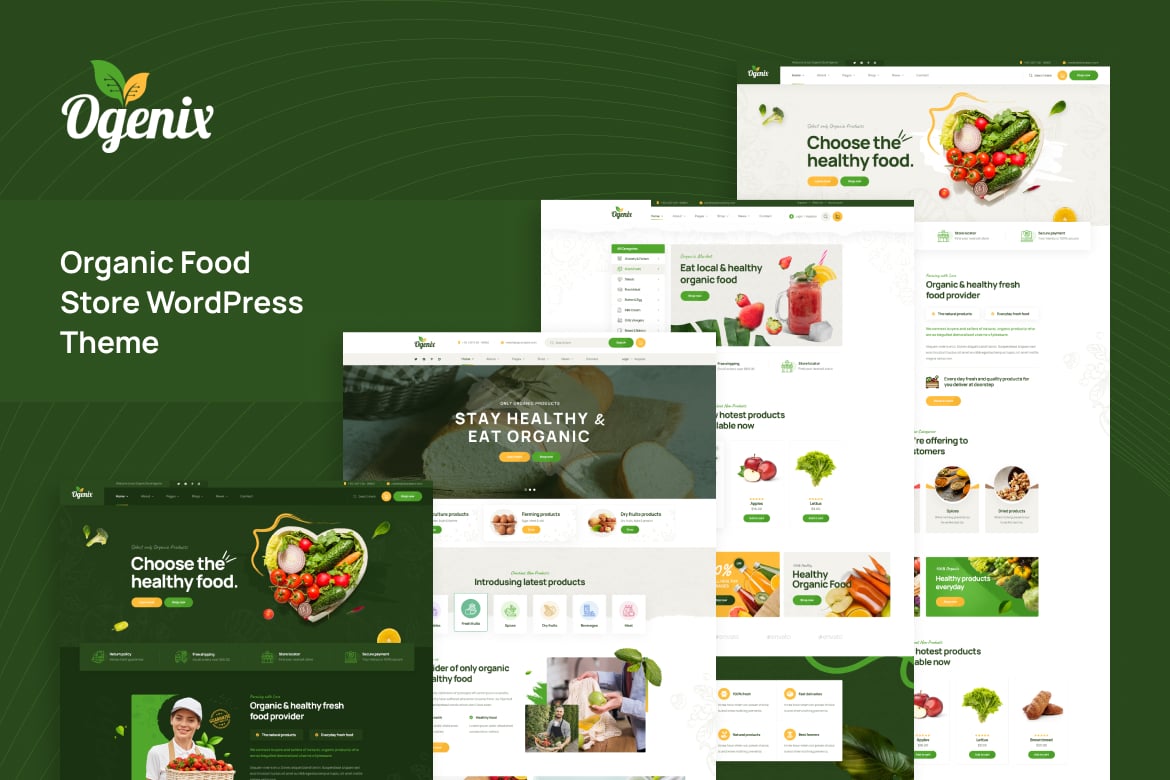 Ogenix - Tema WordPress Toko Makanan Organik yang Menarik
