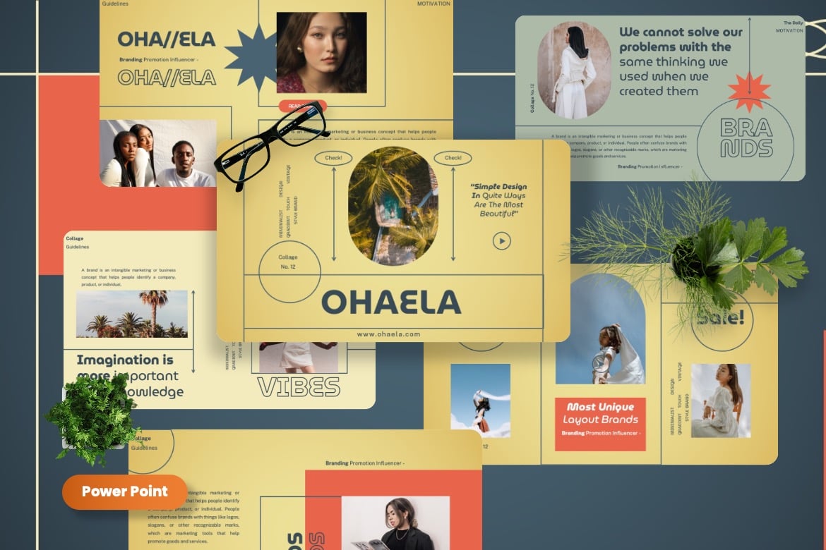 Ohaela - Template Presentasi Powerpoint untuk Influencer