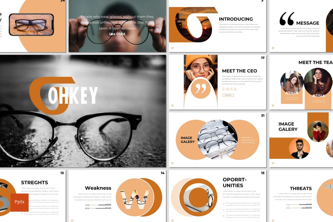 Ohkey - Template PowerPoint Kreatif dan Minimalis