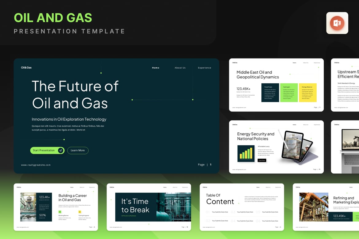Template Presentasi Minyak dan Gas yang Profesional dan Menarik